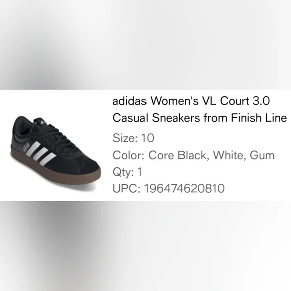 Adidas Women's Court 3.0 Casual Sneakers - Picture 5 of 6